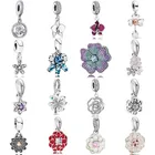 Подвеска сделай сам из серебра 925 пробы с изображением цветущей орхидеи клевера и божьей коровки