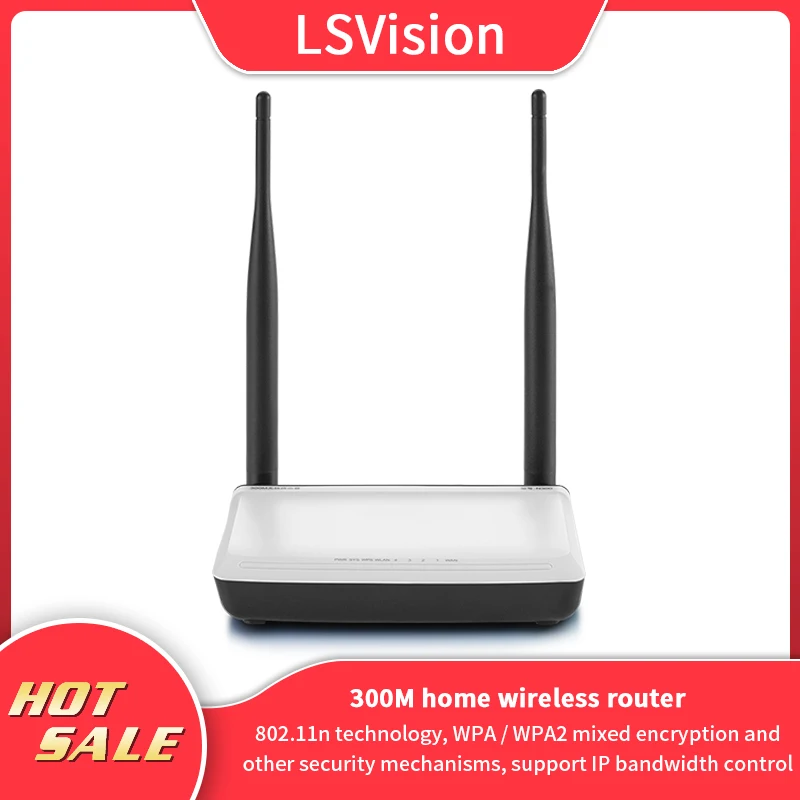 LSVision LS300 300N 2 4 ГГц Wi Fi роутер с двумя высокомощными антеннами Многоязычная