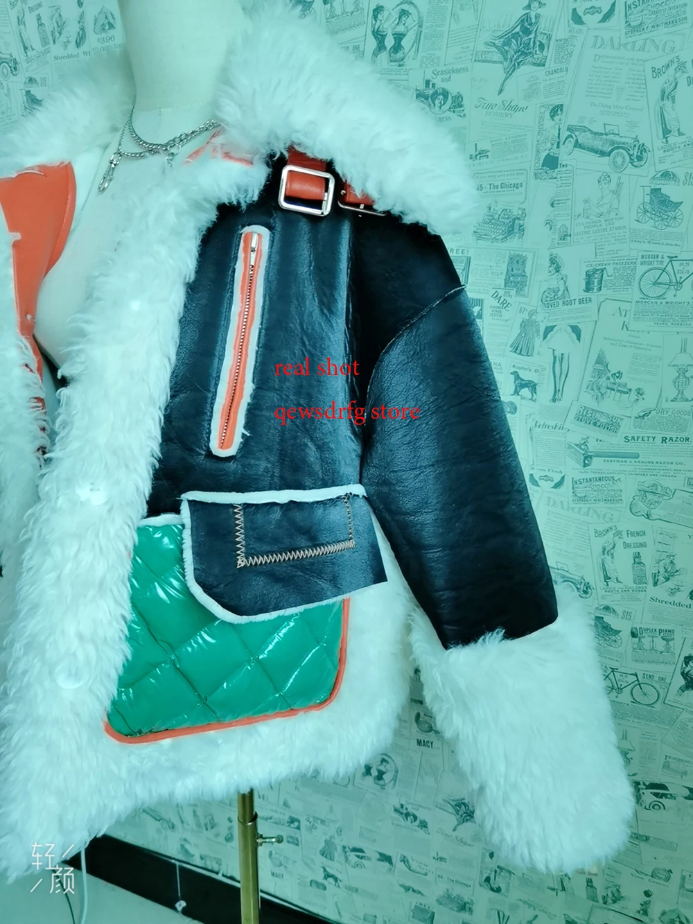 Куртка женская зимняя из овечьей шерсти толстая матовая | Женская одежда