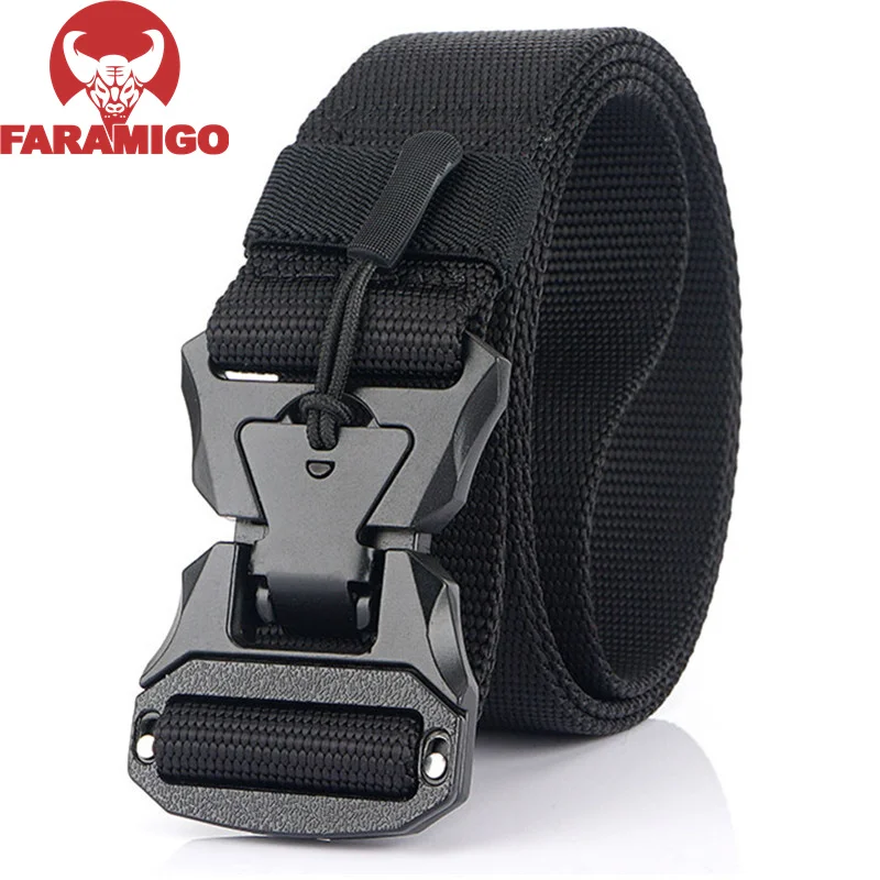 

Nylon Tactical belt Military high quality men's training belt metal multifunctional buckle outdoor Battle sports new Alloy