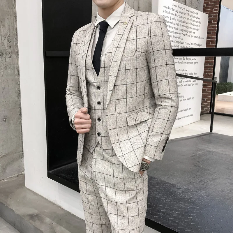 Men's Three-piece Suits,professional Tailored Suits, Bridesmaids' Clothing,suits for Men,mens Suits 3 Piece(Coat+Pants+Vest) suits