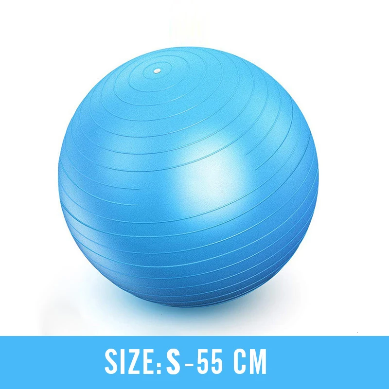 Blue 55 cm Мужские фитболы с защитой от взрыва 55 см-75 см, мяч для спортзала, профессиональный Пилатес, Йога, фитнес-баланс, стабильный мяч, поддерживает 2200lbs - Цвет: Blue 55 cm