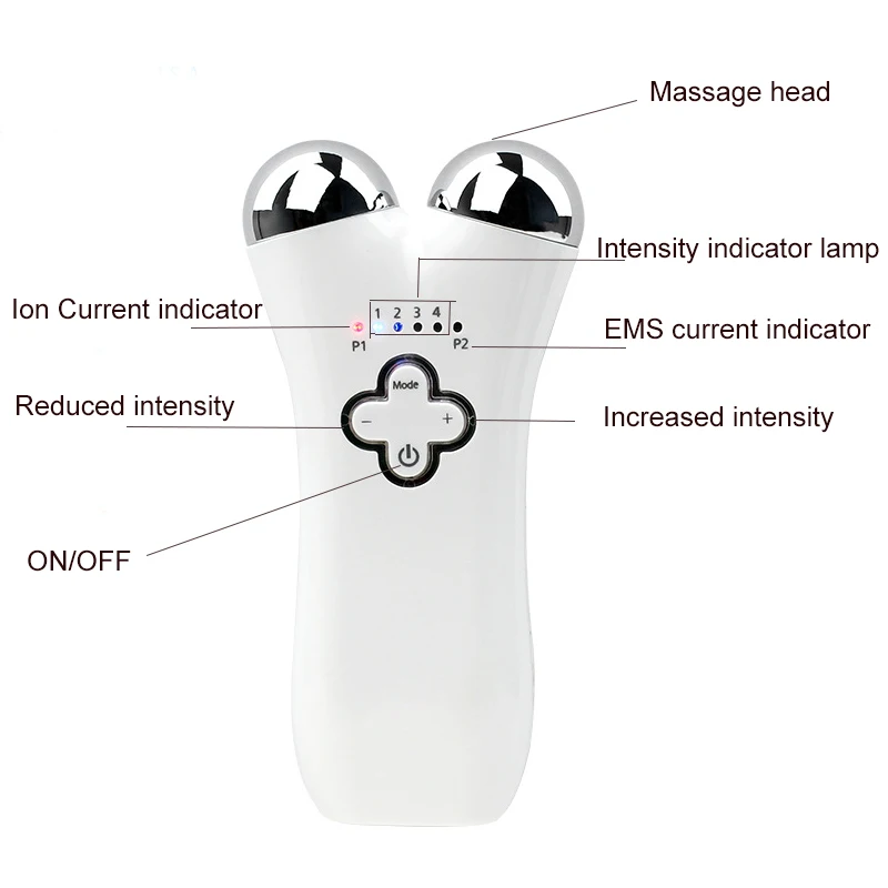 Аппарат для подтяжки кожи лица омоложения шеи спа зарядка через USB био-микротока |