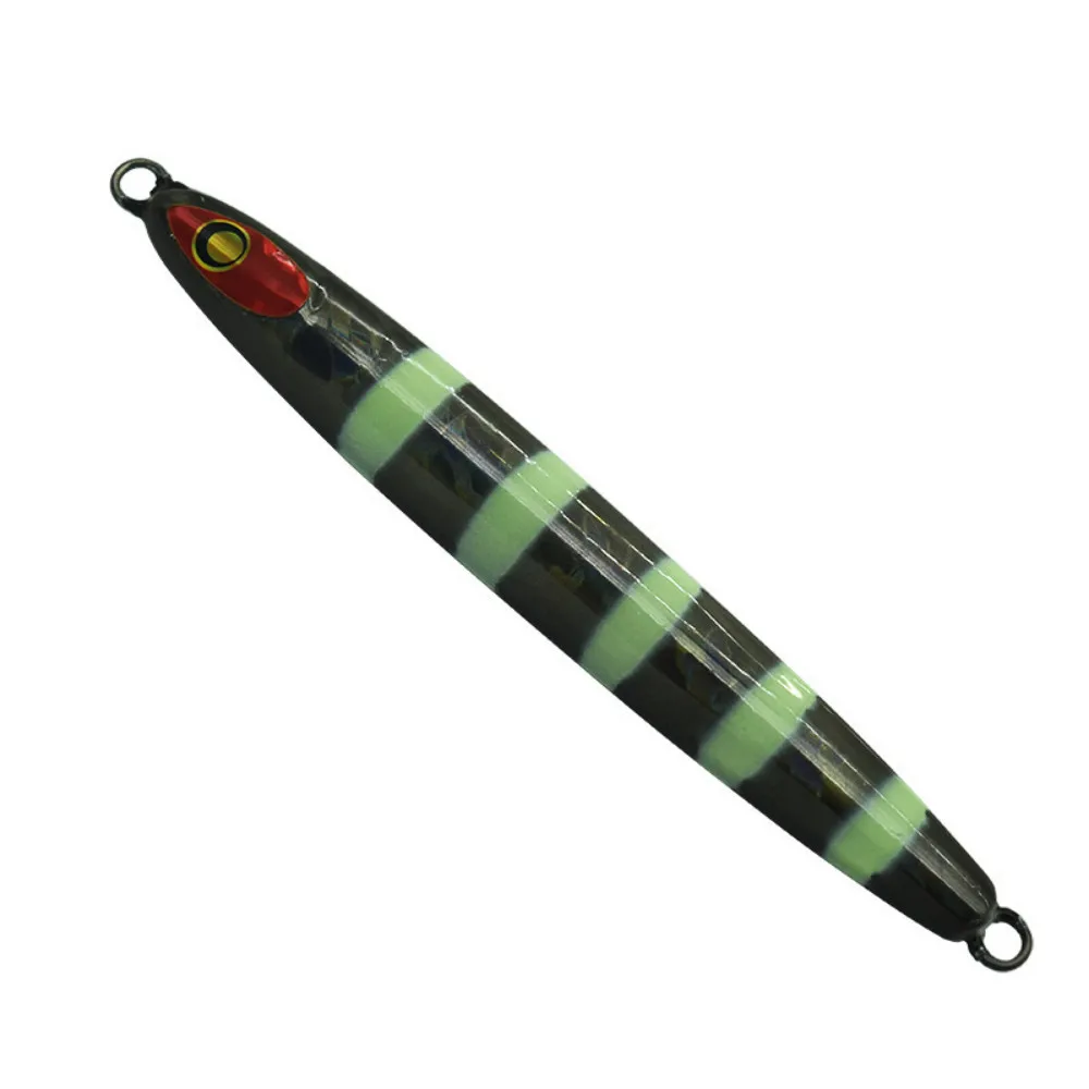 

1Pcs Sea fishing Lure bait 80g 100g 120g fast sinking iron plate lead fish Luminous bait lead Jigging metal Lure bait