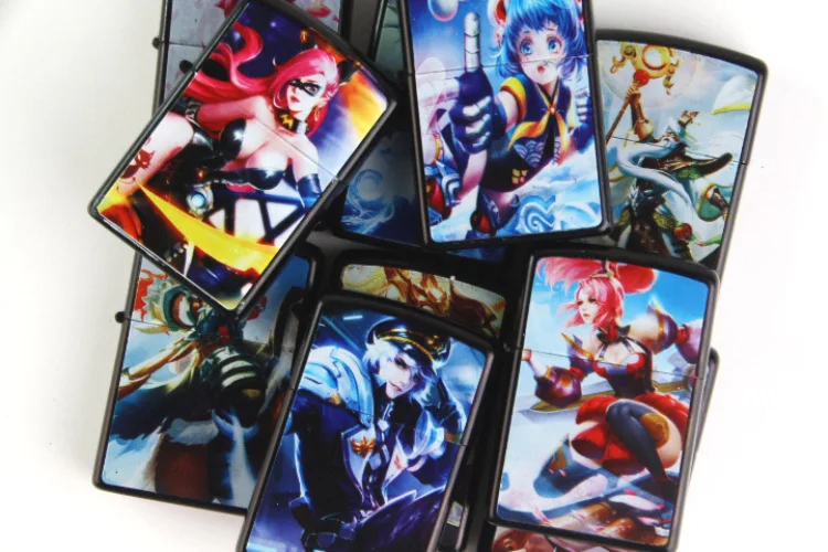 Масло бензин многоразового прикуривателя односторонняя цветная печать король