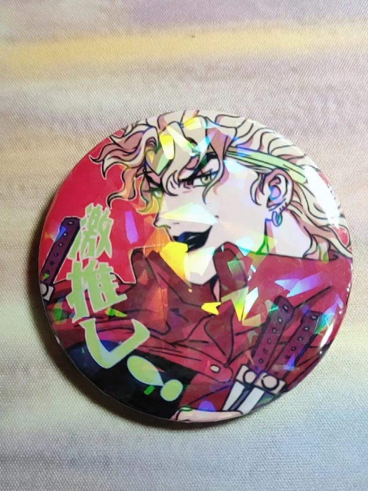 

Anime JoJo's Bizarre Adventure Giorno Giovanna Dio Brando Kujo Jotaro Badge Button Brooch Pin Medal Colored paper Souvenir