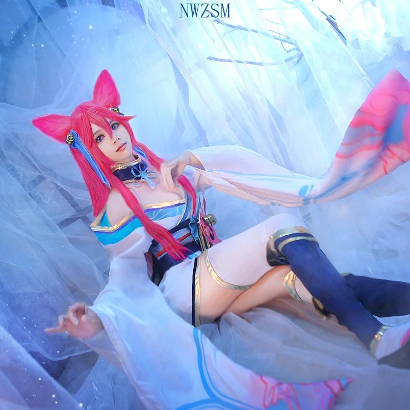 

Костюм для косплея Ари из игры «Ари», парик из девятихвостной лисы, костюм для Хэллоуина, женское платье, комплект игровой униформы