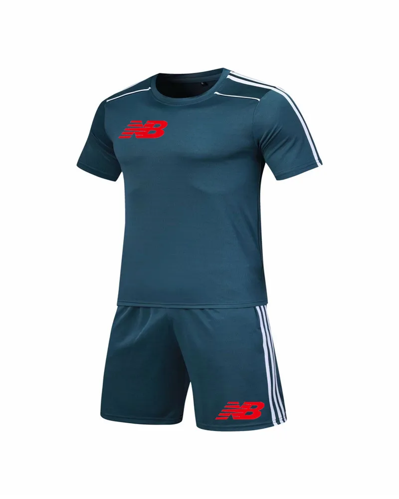 

New Men woman Running Fitness Sportswear Athletic Physical Training Brand NB Casual Jogging basketball T-shirt + shorts suit