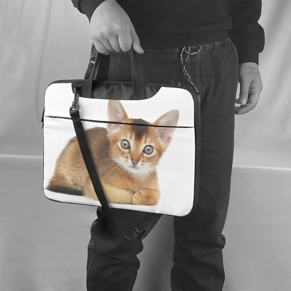 Сумка для ноутбука с милым рисунком кошки Женская Защитная винтажная сумка