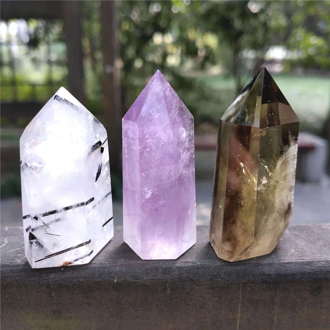 Amethyst Black Tourmaline Smokey Quartz Tower Crystal Stone Island Stones Crystals Wicca Cristal Pierre Natural Healing Decor | Дом и сад