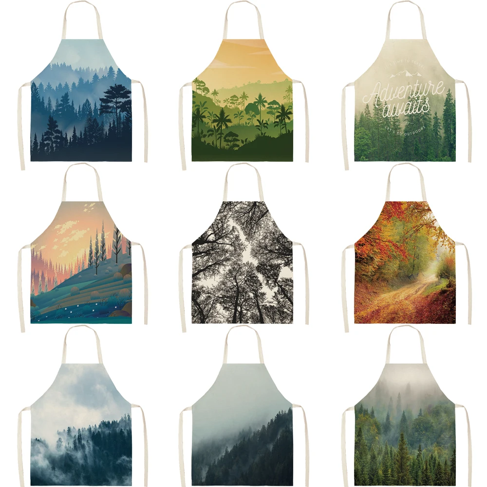 

Фартук FYMX для ландшафтного пейзажа, закат, кленовые листья, Осенний туманный фартук для пикника, для предотвращения загрязнения нефтью