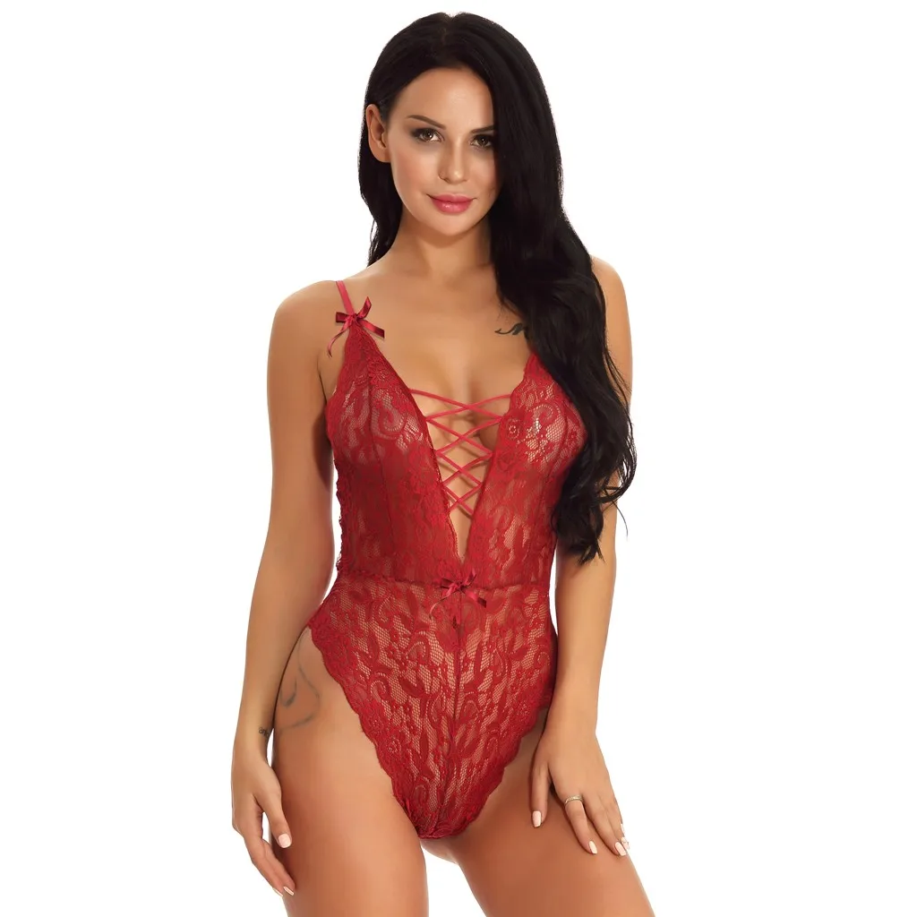 С кружевным плетением тонкий кружевной комбинезон v образный вырез на шее