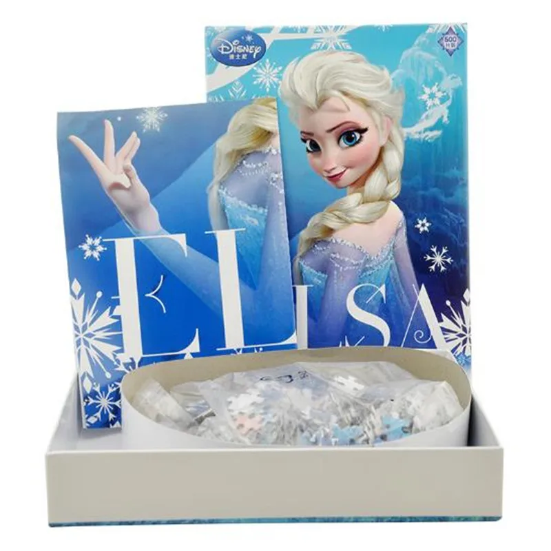 Disney Jigsaw Puzzle Toy 500 штук бумаги пазлы для взрослых с Микки пауком из мультфильма