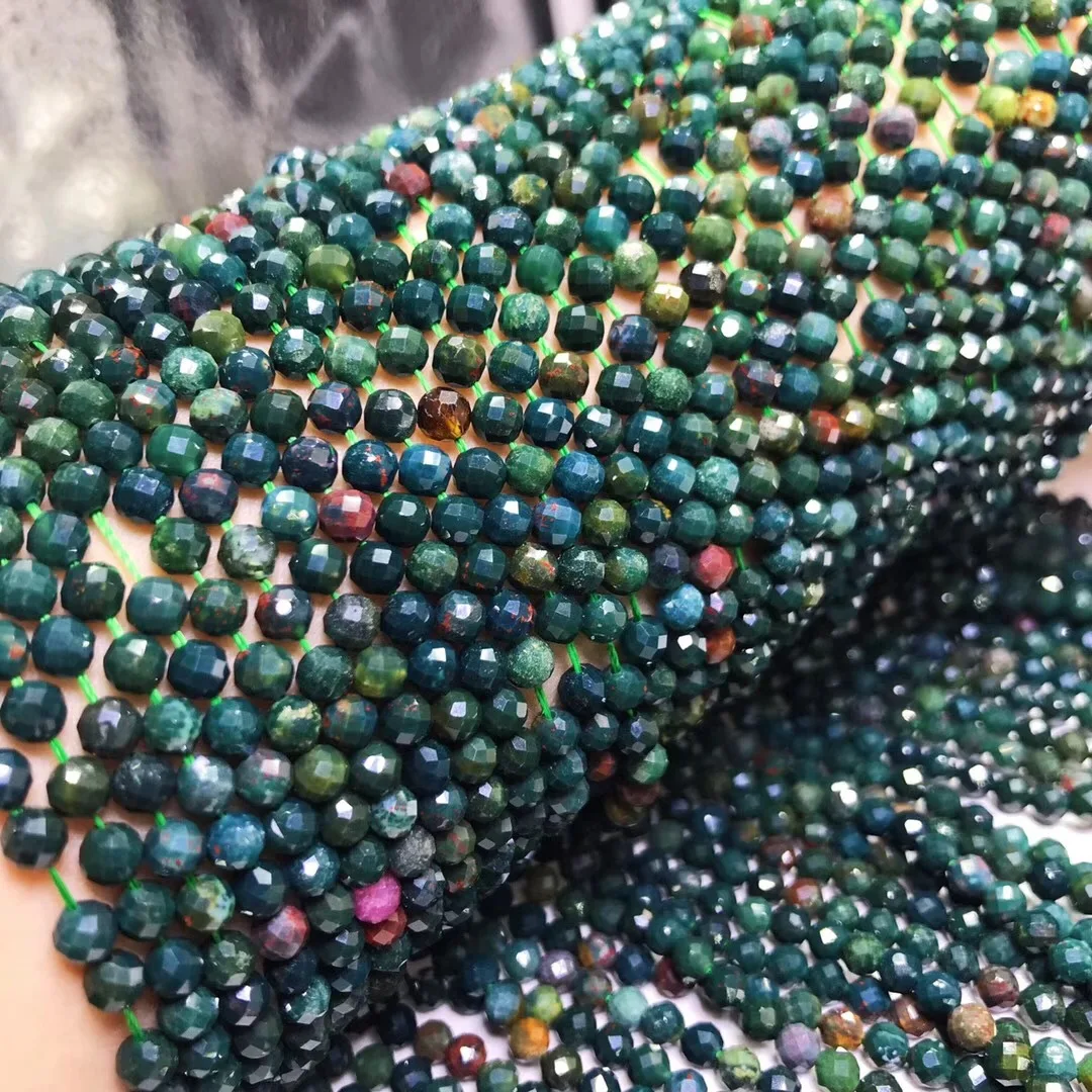 Натуральные кристаллические зеленые опаловые граненые бусины 3-4,5 мм полуфабрикат для создания ювелирных изделий подвески DIY-браслет 39 см.