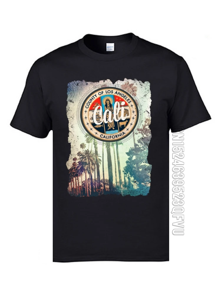 

Mens Shirts Logo Tshirts County Los Angeles California Cali Summer Beach Holiday T-Shirts Leisure Round Collar Comfortable Tees