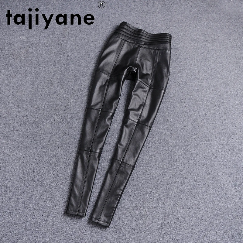 Tajiyane Pants Women 2020 Real Sheepskin Pants Woman Genuine Leather Trousers Women's High Waist Leggings Femme Pantalon TN733