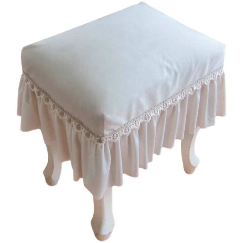 

simple solid color rectangle makeup stool cover piano bench cover decorative dustproof cover