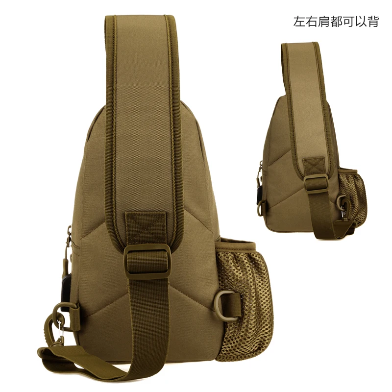 

High Quality Nylon Men Sling Rucksack Shoulder Water Bottle Bags Military Assualt Knapsack Casual Male Chest Daypack Backpack