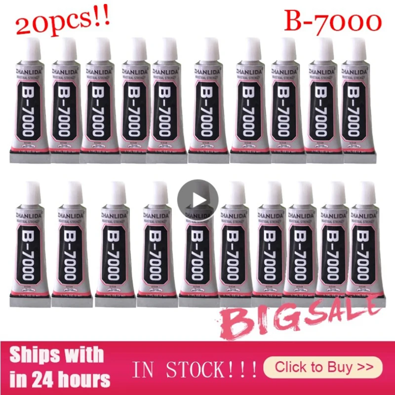 

20pcs B7000 Glue Mobile Phone Touch Screen Superglue B-7000 Adhesive Telephone Glass Glue Repair Point Diamond Jewelry DIY Glue