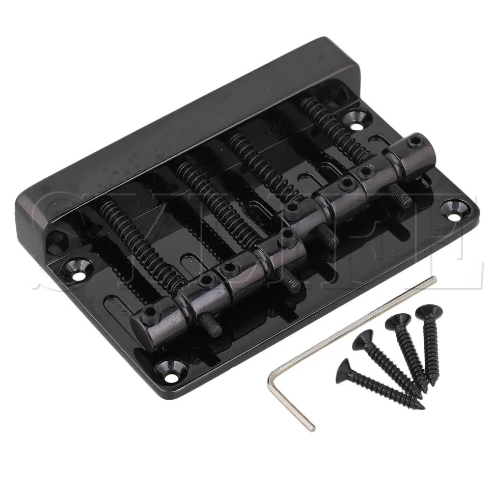 4 string bass gitarre brücke für elektrische bass musical zubehör schwarz zink legierung free global shipping
