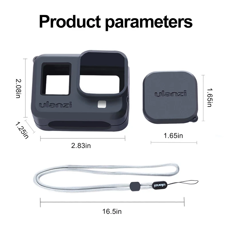 Силиконовый защитный чехол для объектива Ulanzi GoPro 11 10 9 корпуса + шнурок GoPro10 GoPro9 Gopro8
