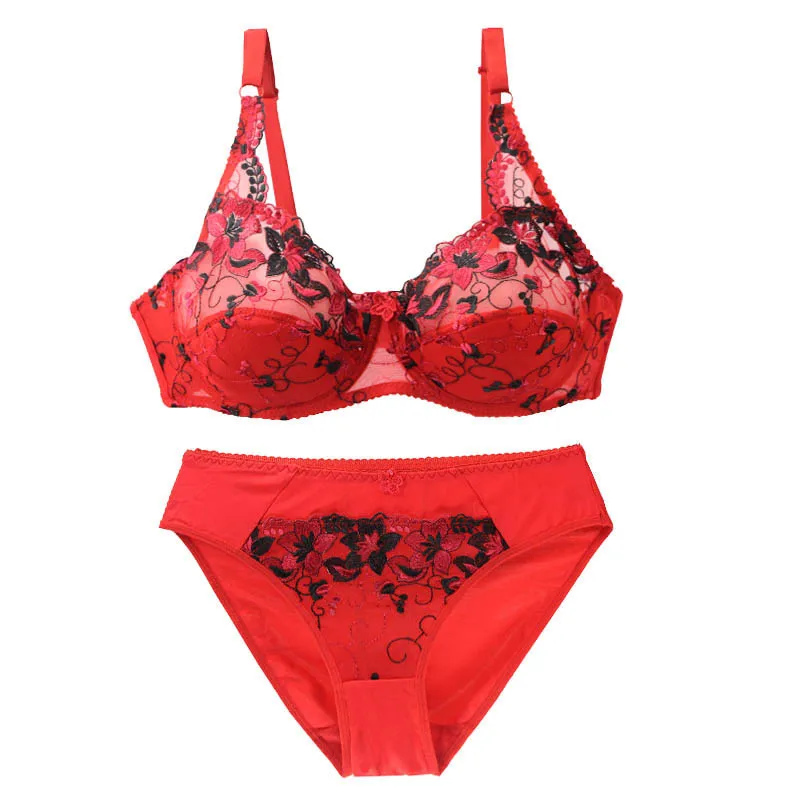 

Nouvelle Seamless Womens Sexy Plus Size Lingerie Lace CDE Cup Push Up Bra Sets Ladies Floral Underwear