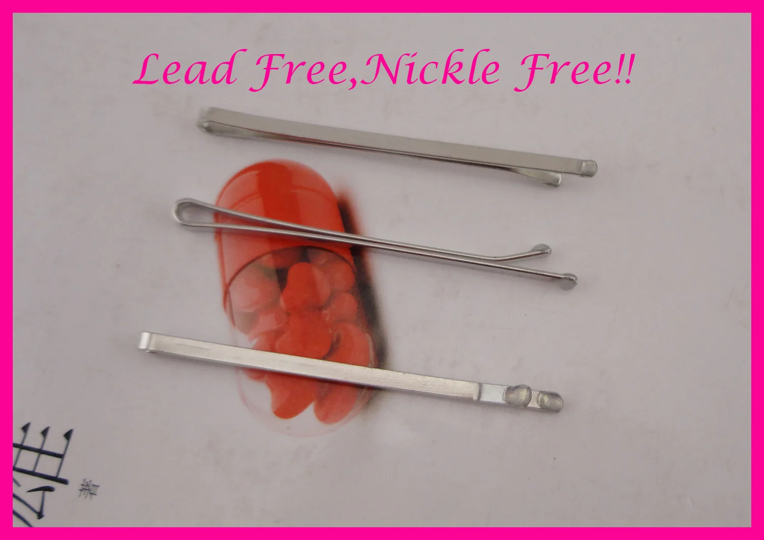 Серебряные Простые металлические заколки невидимки 3 0 мм * 6 см плоские для волос