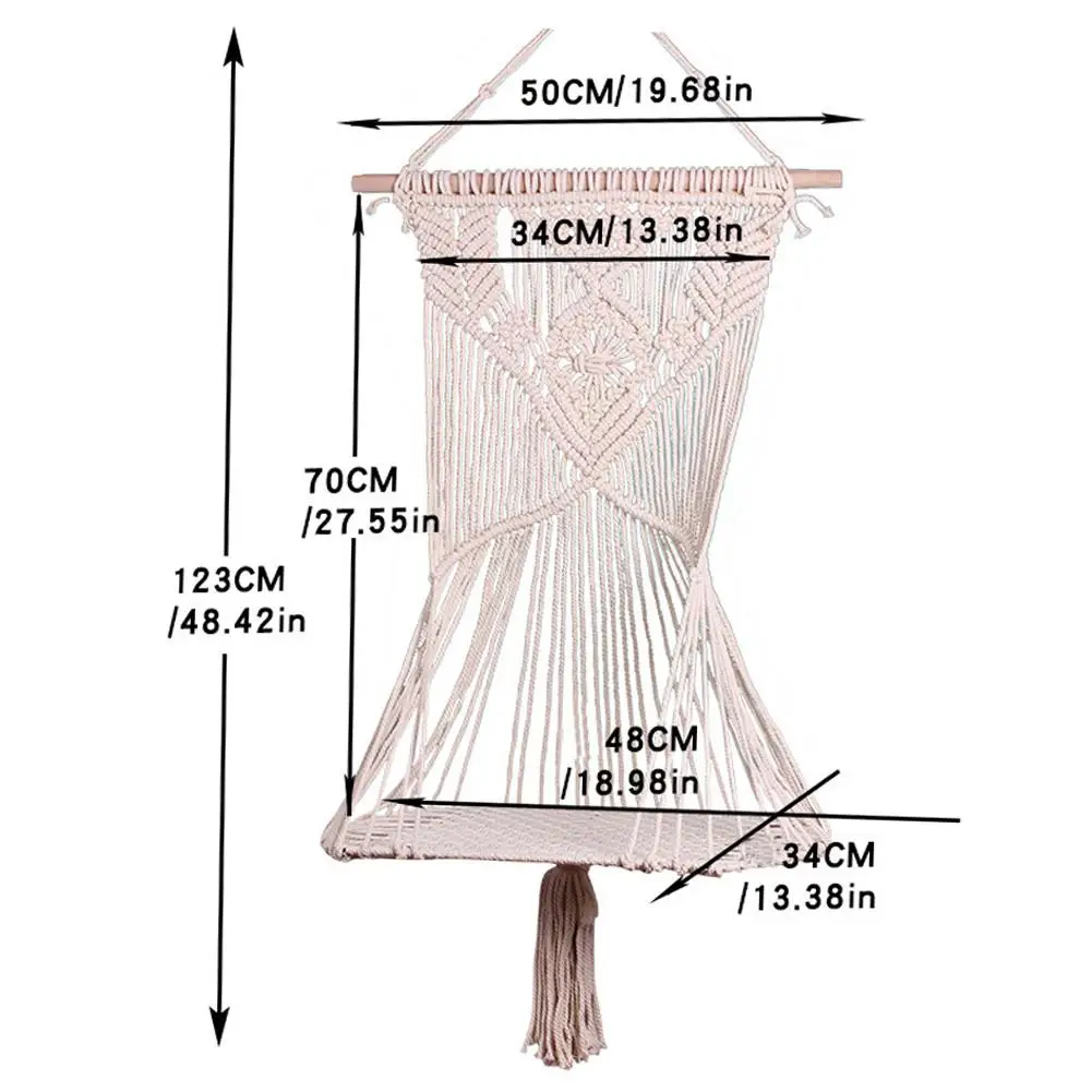 

Hand Woven Cat Hammock Durable Wall Hanging Kennel Home Decoration Pet House #4O