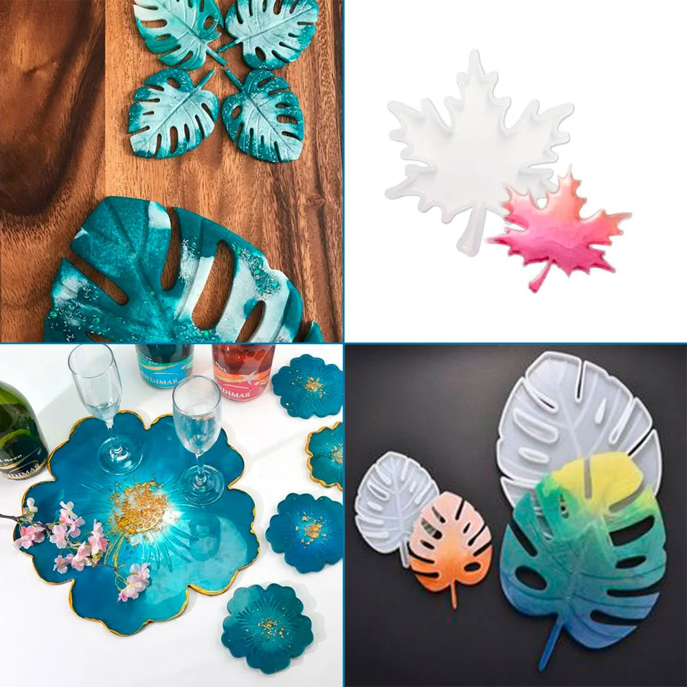 

DIY Silicone Molds Kits for UV Resin Epoxy Resin Jewelry Making Wine Rack Leaf with Resin Casting Molds