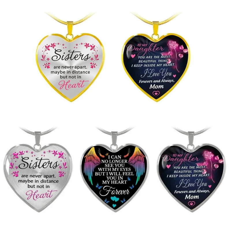 Ожерелье с подвеской в виде сердца для моей сестры лучший подарок на день