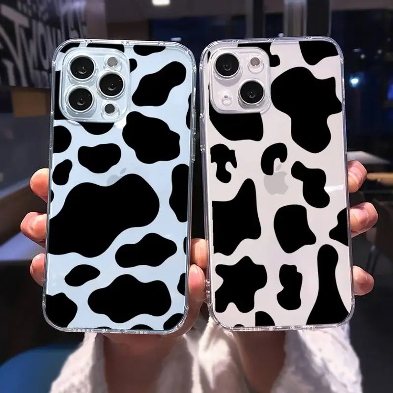 

cow Phone Case For iphone 13 12 11 8 7 plus mini x xs xr pro max Transparent soft
