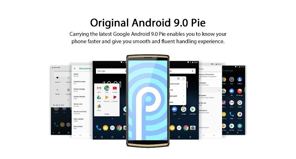 Смартфон OUKITEL K7 Pro 6,0 ''18:9 10000 мАч MT6763 4 Гб 64 ГБ Android 9,0 Распознавание отпечатков пальцев лица 9 В/2A мобильный телефон
