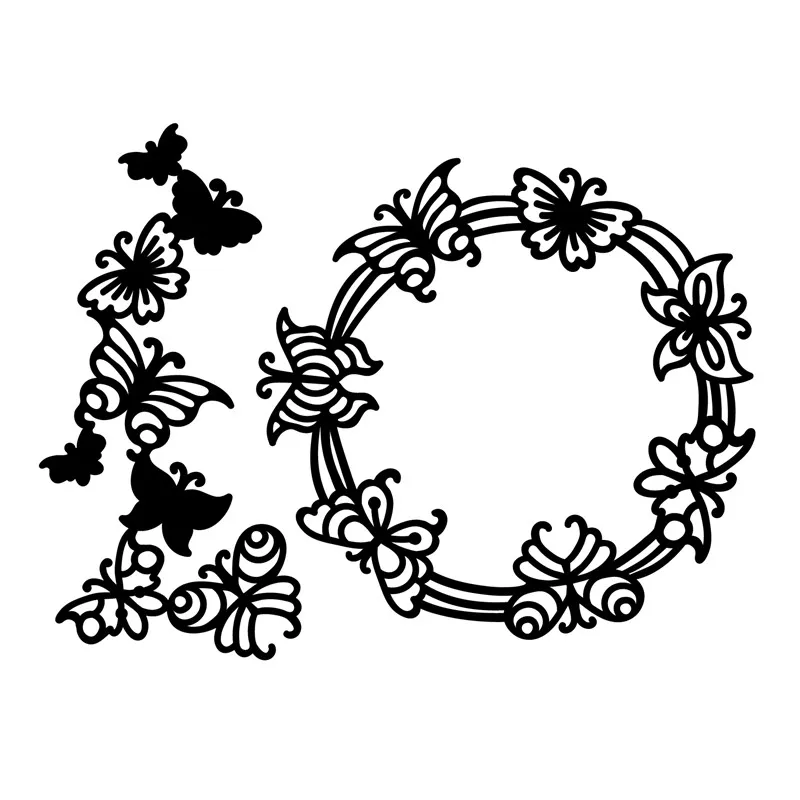 DiyArts бабочка круг металла резки плашки круглая Бумага Ремесло трафарет шаблоны