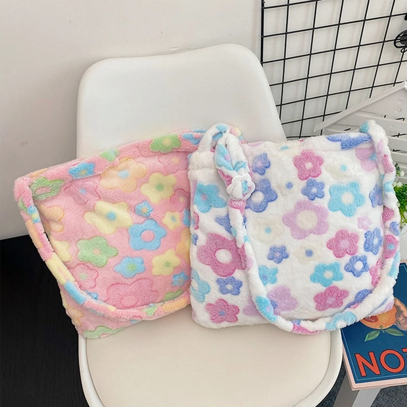 Модная Женская дорожная сумка пушистые сумки на плечо легкие плюшевые теплые