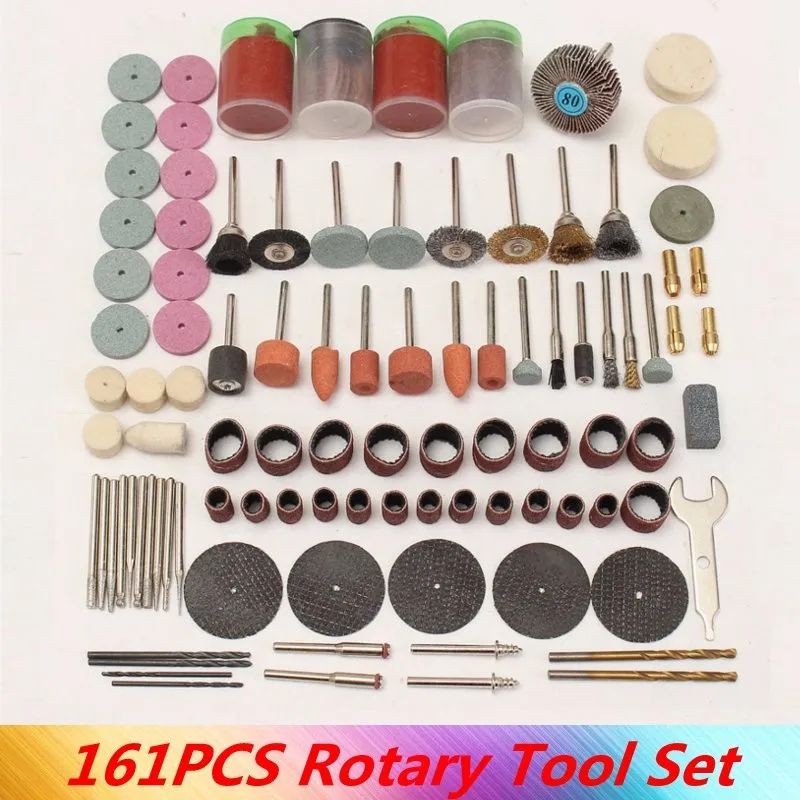 

161Pcs/Set Abrasive Polishing Tool Accessories Engraving Electric Micro-drill Rotary Power Grinding Multi Purpose Tool Kit