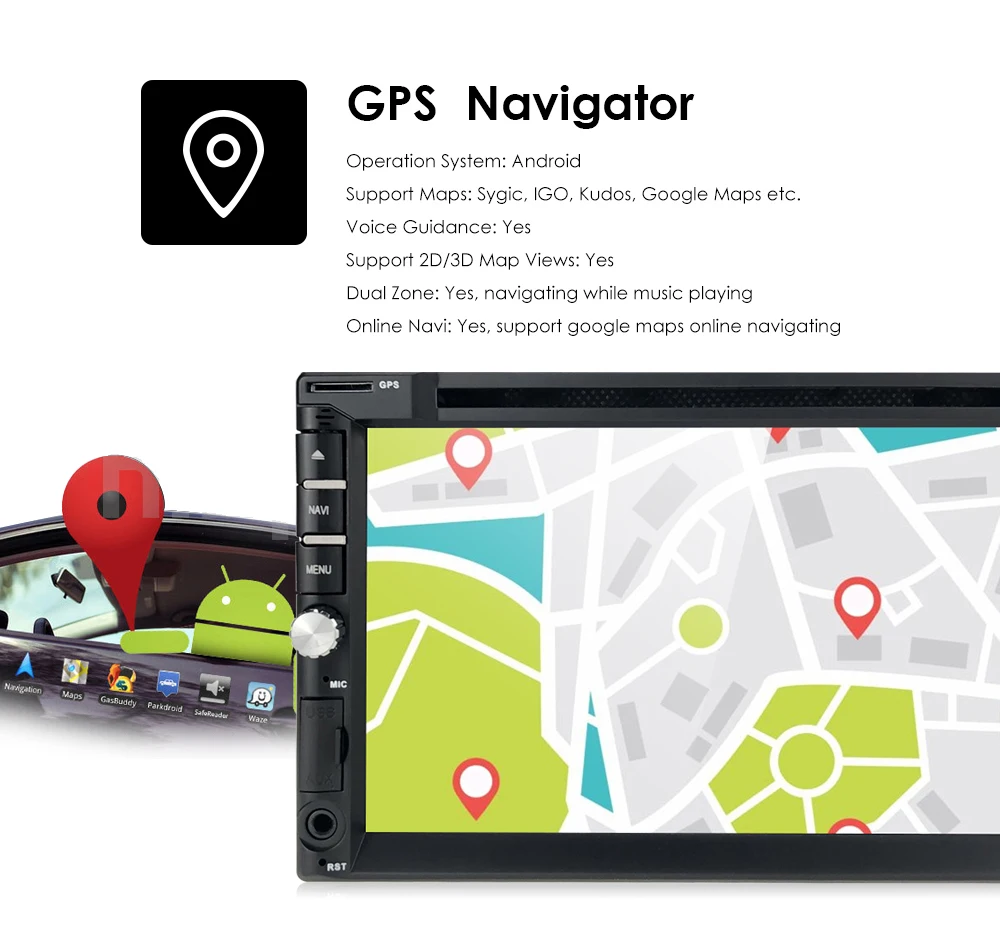 Автомагнитола 2DIN мультимедийный проигрыватель на Android 10 4 + 64 ГБ 1024*600 GPS Wi-Fi |