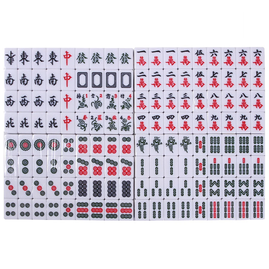 

Travel Chinese Mahjong Resin Mini Portable Simple Outdoor Melamine Casual Entertainment Mahjong Set Giochi Da Tavolo Retro Game