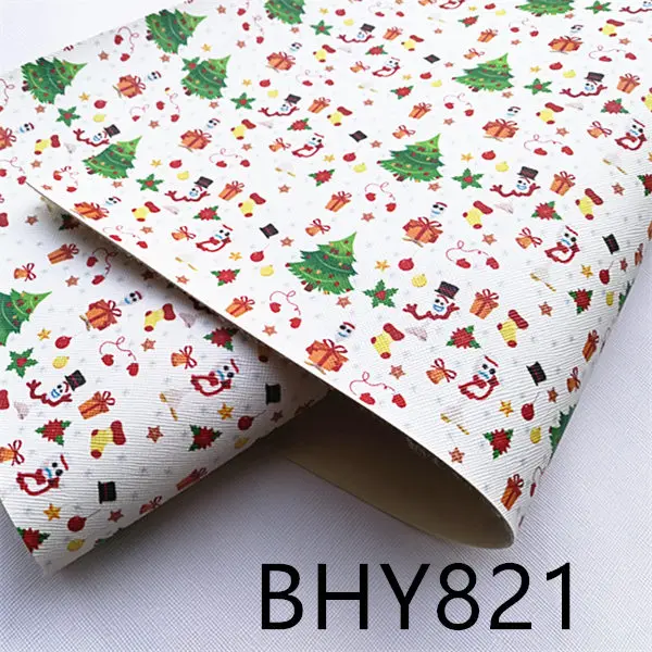 BHY821 10 шт./20*33 см принт искусственная кожа винил BHY667 - Цвет: BHY821