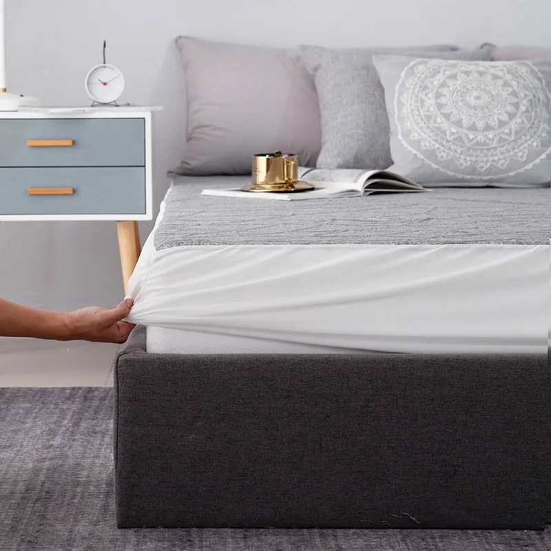 Waterproof Bed Cover Washable Simple Mattress Graphene Fitted Sheet Air Layer Cotton Dust Anti-mite | Дом и сад