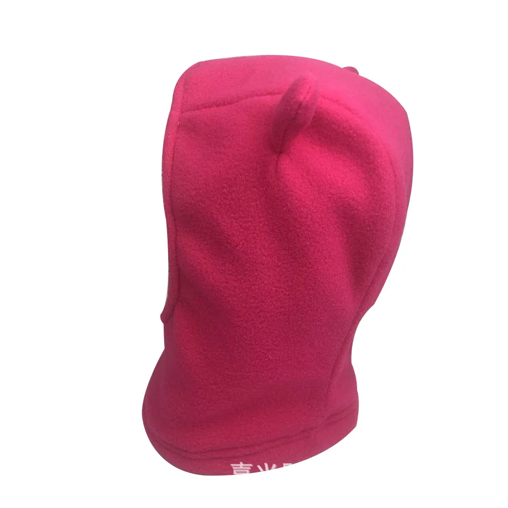 Fleece Lined Winter Kids Hat with Ear Baby Boys Girls Scarf Outdoor Caps Mask Toddler Hood Scarves Ski | Детская одежда и обувь