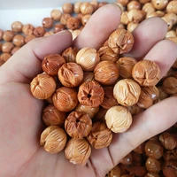 6 18 mm natural peach wooden beads loose spacer beads for jewelry making diy bracelet necklace craft carve wood lotus type beads