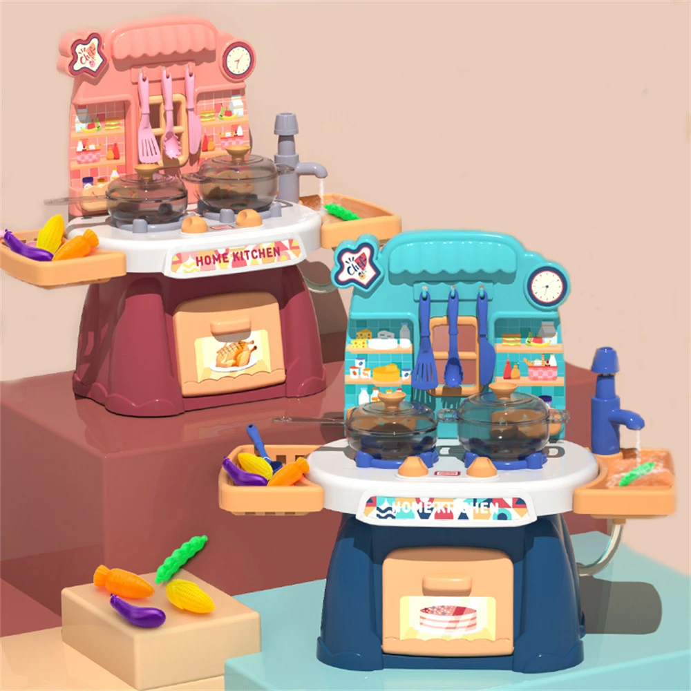 

Кухонные Игрушки, игровой домик для детей, комплекты кухонной утвари, сковородки, измельчение овощей и фруктов, ролевая игра, рождественски...