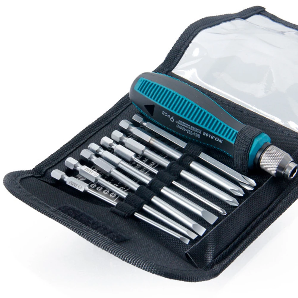 

9pcs Screwdrivers Phillips Slotted Screwdriver with Magnetic Maintenance Tool for PC Glasses Mobile Phone Laptop Watch Repair