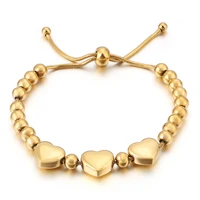 simple personality stainless steel handpiece heart shape simple adjustable heart bracelet