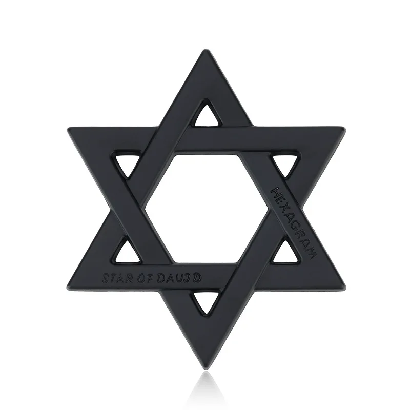 

1X 3D metal Car Styling Hexagram emblem Car badge stickers car Body Fuel Tank Cap Decals Car Six Pointed Stars Decoration 74mm