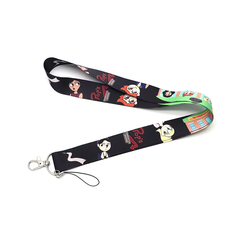 Ривердейл черный ремешок для брелка ID карты пропуск мобильный телефон держатель