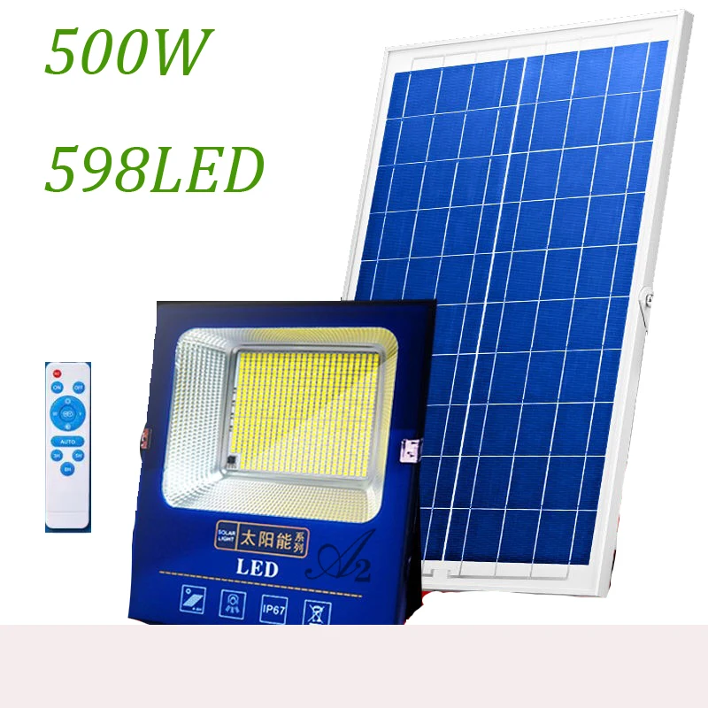 500W 598LED Панели солнечные светильник с 5 метровый кабель уличная лампа солнечной
