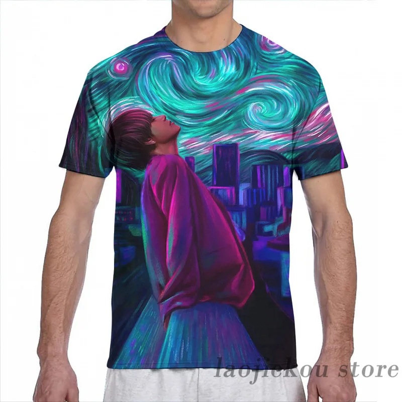 Футболка Мужская/женская с принтом Звездная ночь | Мужская одежда