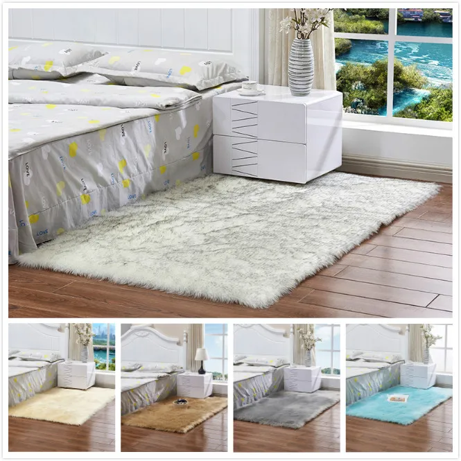OIMG искусственный ковер Пушистый Ковер прямоугольный ремень Форма 6 см ворс для