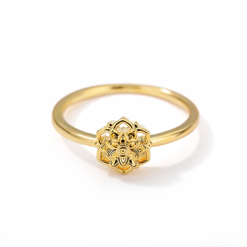 

Gold Silver Color Lotus Flower Rings For Women Vintage Ring On Finger Bff Couple Jewelry Akatsuki Rings Best Gifts For Friend